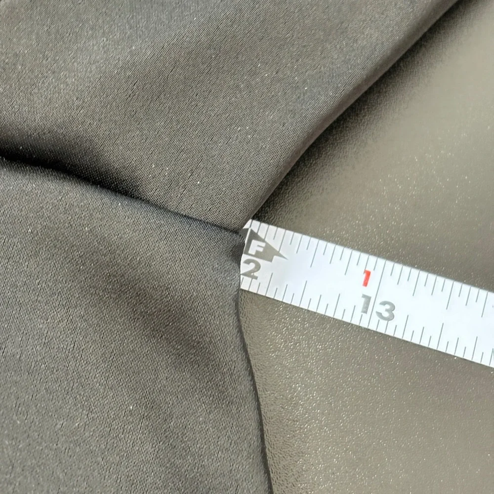 St. John Caviar Women Pants 2 Black Emma Satin Straight Leg Side Zip Luxury - Picture 12 of 15